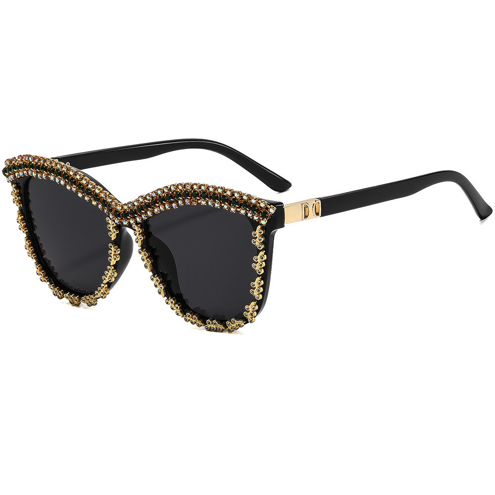 Damen Sonnenbrille mit luxuriösem Kristallbesatz Karnz