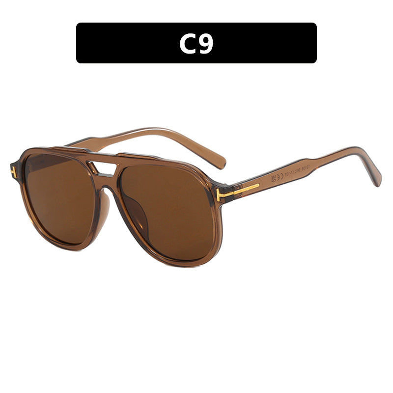 Damen modische Sonnenbrille mit polygonalem Rahmen und schützenden Gläsern Karnz