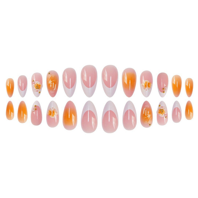 Dekoratives Blumen Acryl Nagelset Karnz