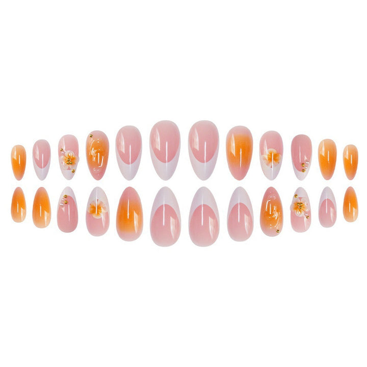 Dekoratives Blumen Acryl Nagelset Karnz