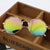 Damen Modische Achtkant-Sonnenbrille mit verspiegelten Gläsern Karnz