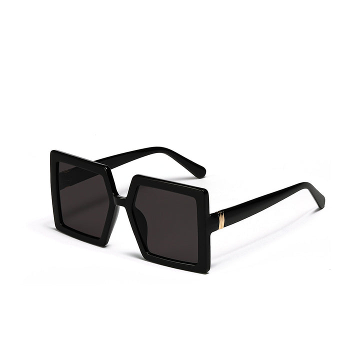 Damen geometrische Sonnenbrille mit modernem, breiten Rahmen Karnz