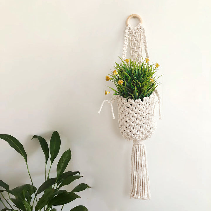 Bohemian Makramee Pflanzenhalter Karnz