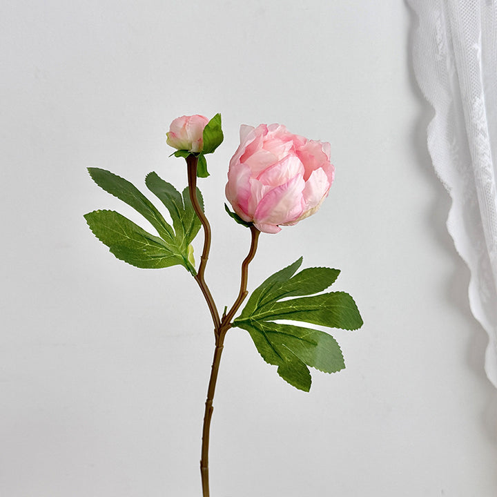 Künstlicher Pfingstrosenstrauß mit zarten Blüten und Blättern Karnz