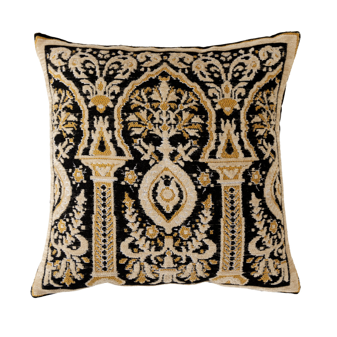Dekorativer Kissenbezug aus Jacquard mit floralem Muster