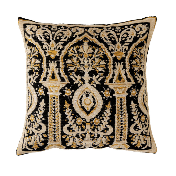 Dekorativer Kissenbezug aus Jacquard mit floralem Muster