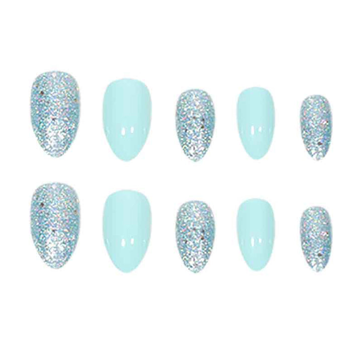 Glitzernde Stiletto Press-On Nägel Karnz