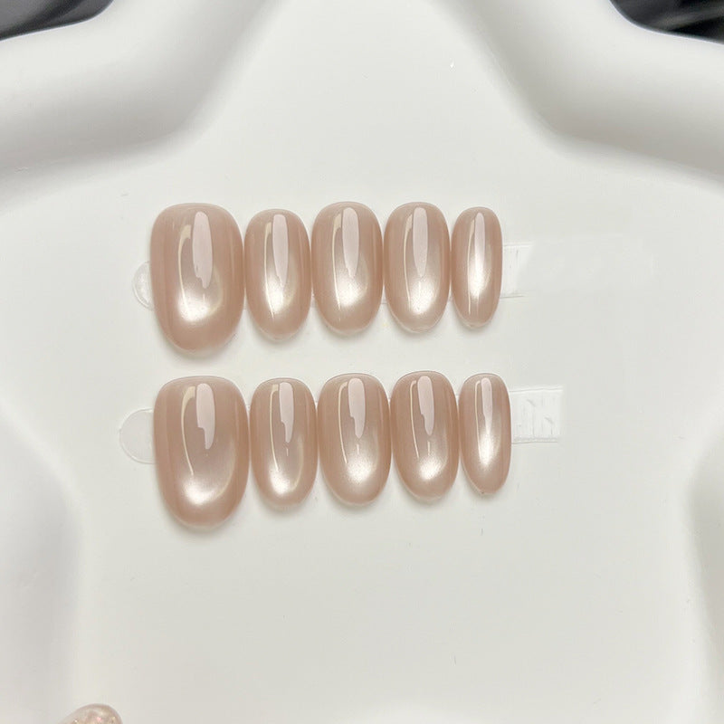 Glänzendes Mandel-Form Press-On Nail Set