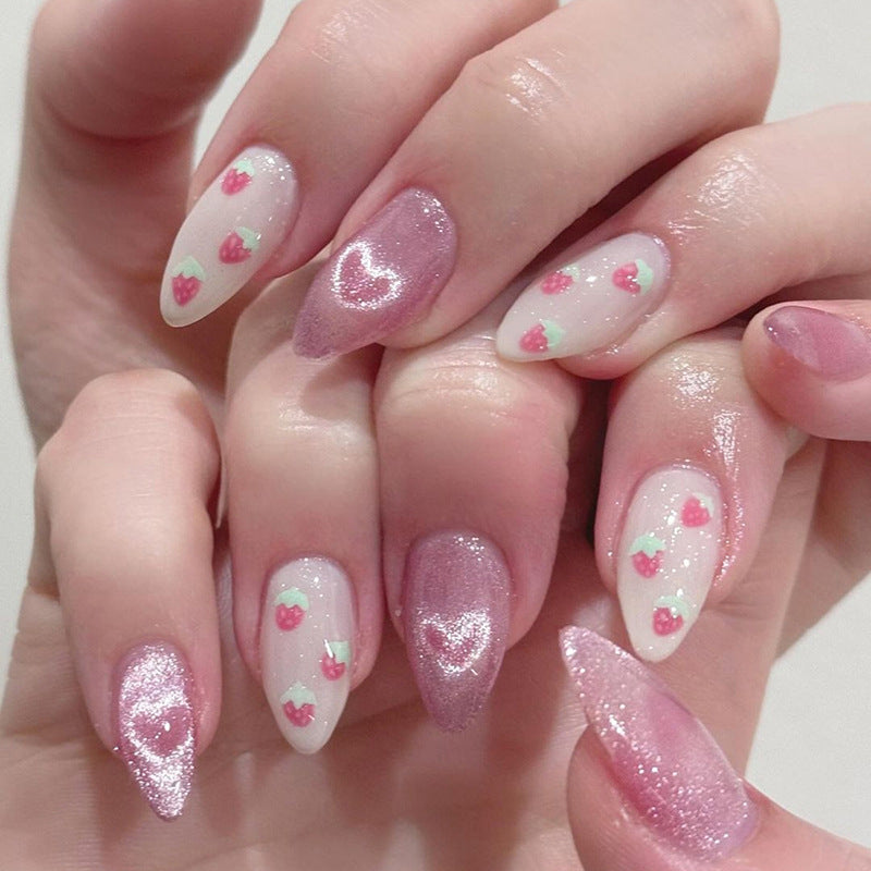 Erdbeer Floral Nagelkunst Set Karnz