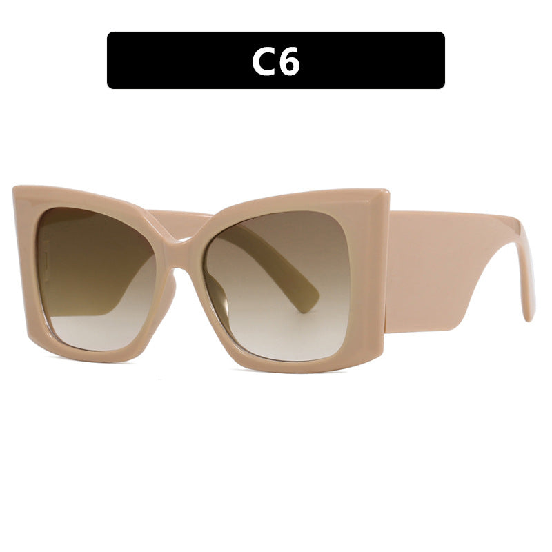 Damen oversized Sonnenbrille mit stylishem Katzenaugen-Rahmen Karnz
