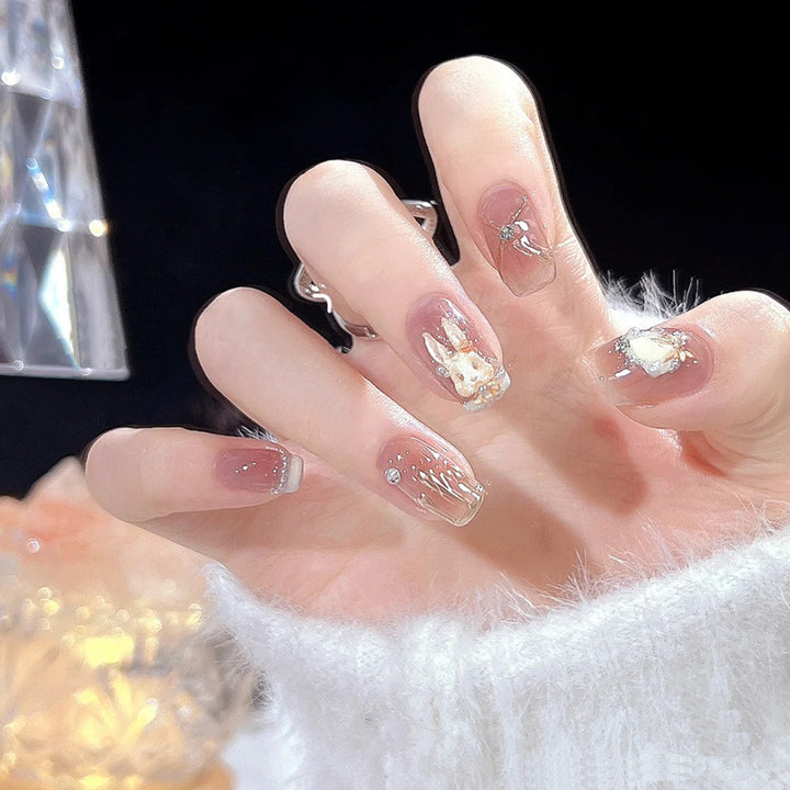 Dekorativer 3D Press-On Nagelset Karnz