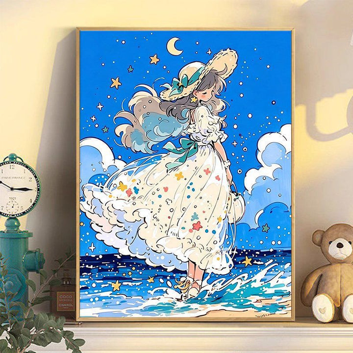 Himmlische Fantasie Illustration Wandkunst Karnz