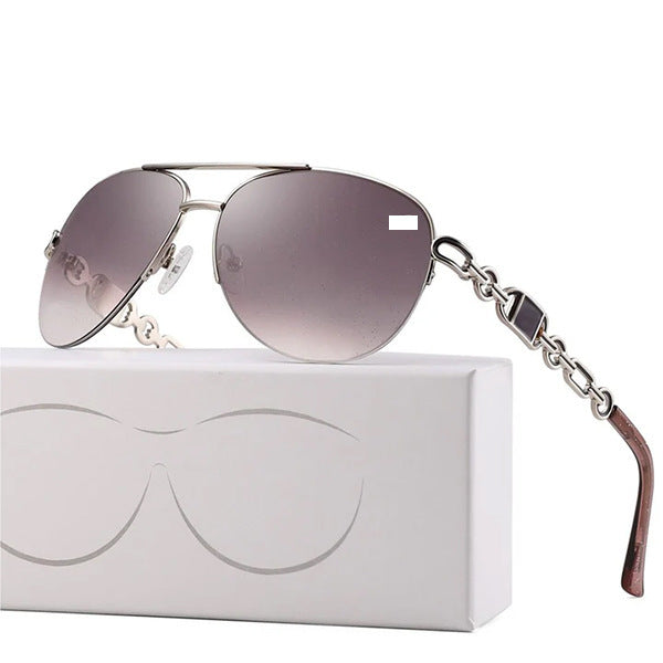 Damen Aviator-Sonnenbrille mit modischem Kettendetail Karnz