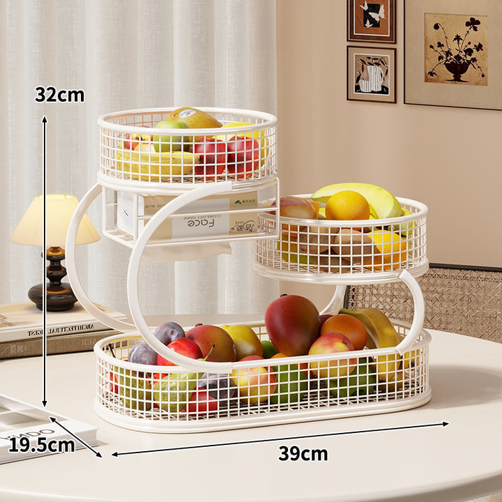 Drei-Tier Metallgitter Theken Obst- & Gemüse-Displaystand