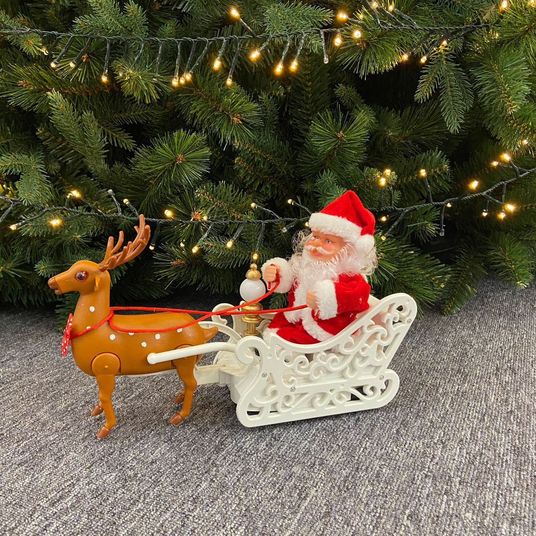 Weihnachtsmann und Rentier Figuren Set Karnz