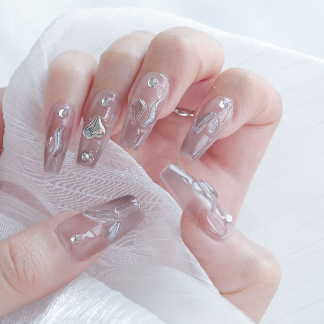 Florale Eleganz Press-On Nagel Set