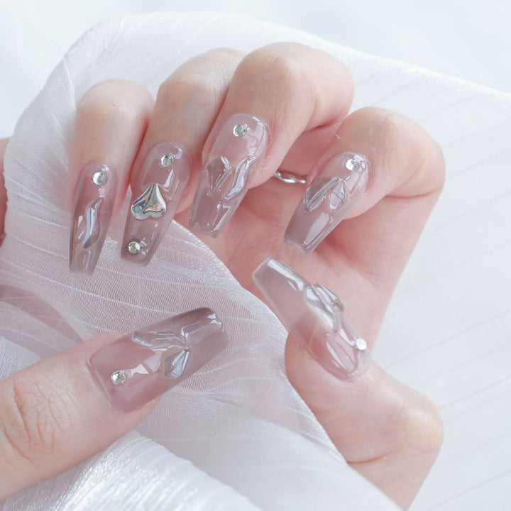 Florale Eleganz Press-On Nagel Set