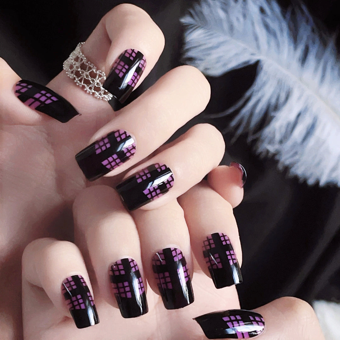 Künstlerisches Grafik Press-On Nagelset