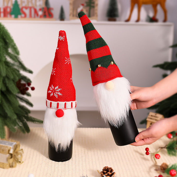 Dekorative Weihnachtsmann-Flaschenwärmer Karnz