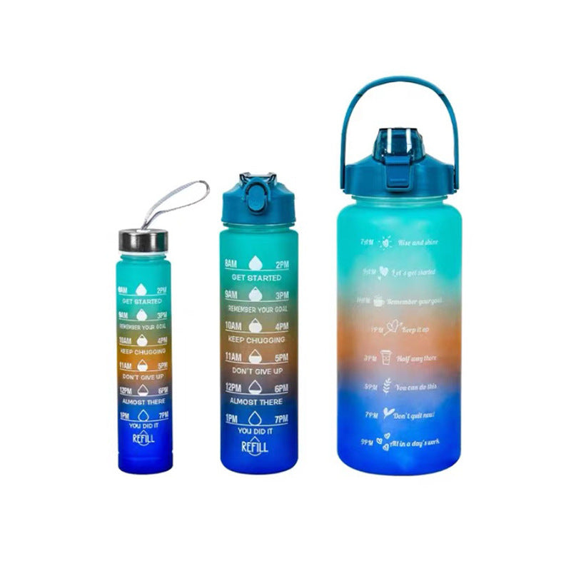 Unisex Motivierende Wasserflasche mit Zeitmarkierungen Karnz