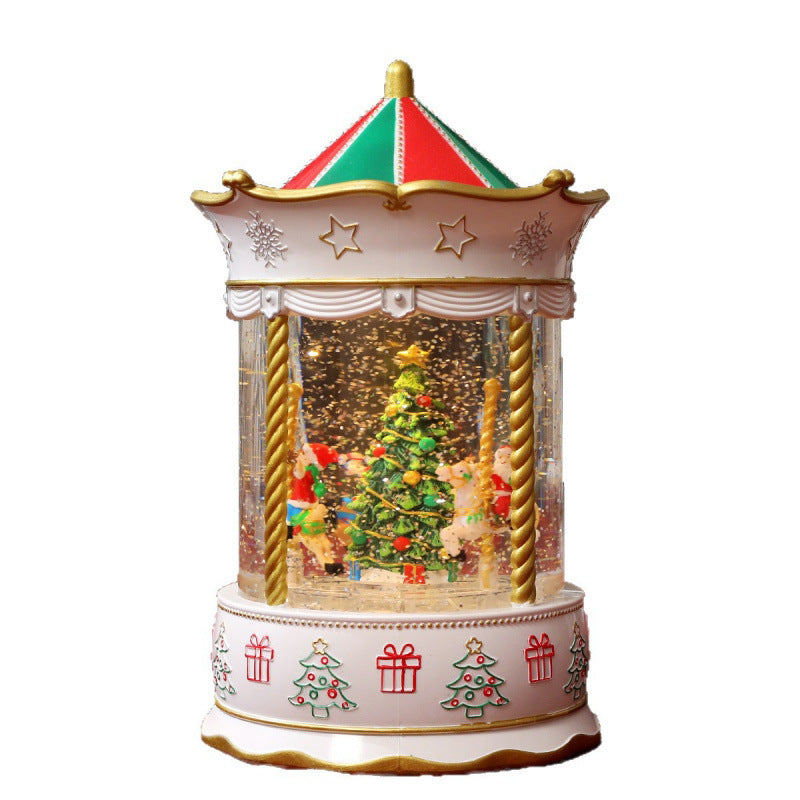 Nostalgische Weihnachtslaterne mit bewegter Szenen Karnz