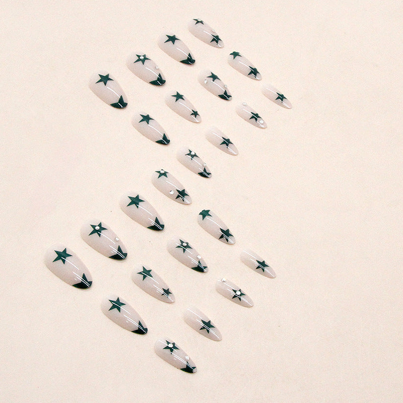 Künstlerisches Stern Design Press-On Nagelspitzen Karnz