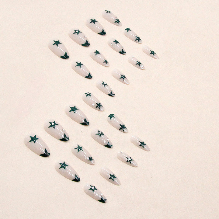 Künstlerisches Stern Design Press-On Nagelspitzen Karnz