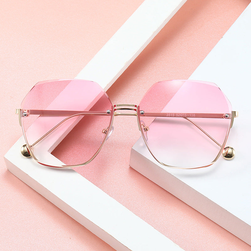 Damen oversized Sonnenbrille im modernen Hexagon-Stil Karnz