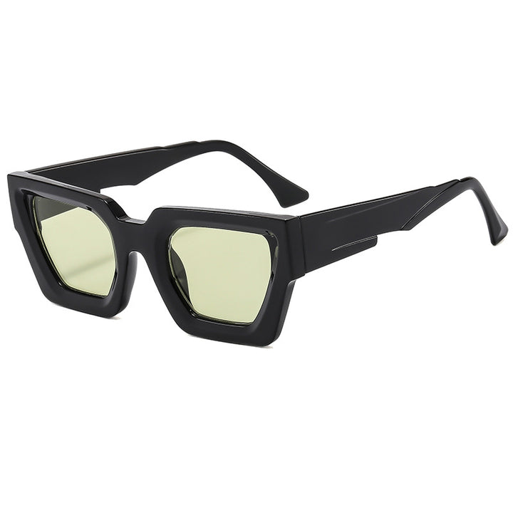 Damen stylische quadratische Sonnenbrille im modernen Design mit veredelt Kunststoffrahmen Karnz