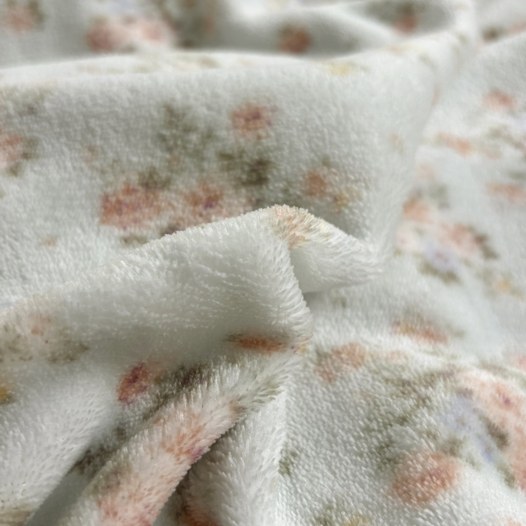 Floral Rüsch Plush Komforter Set