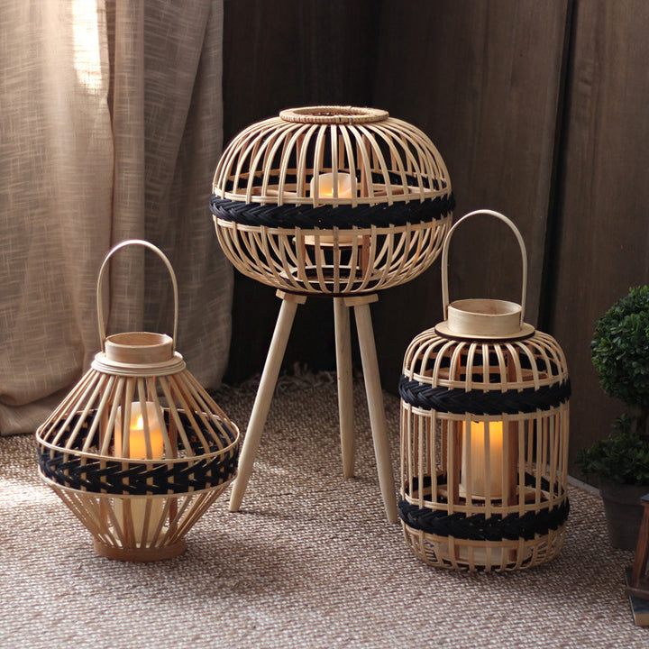 Dekorative Rattan-Laterne Karnz