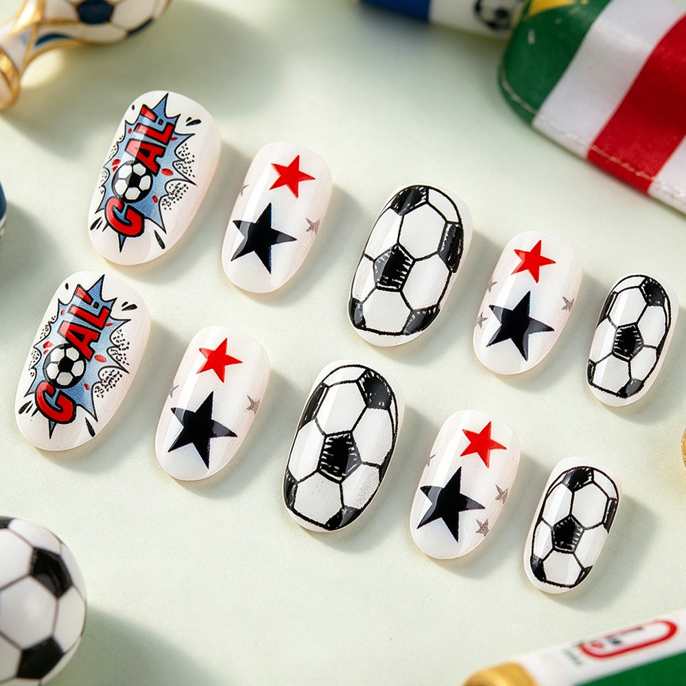 Sportliches Themen Press-On Nagelset Karnz