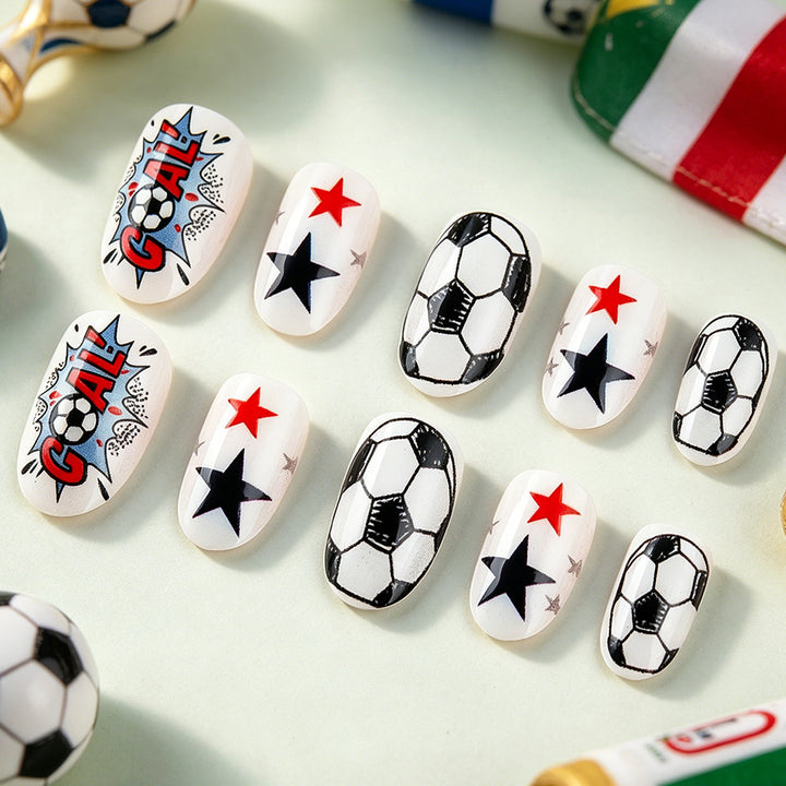 Sportliches Themen Press-On Nagelset Karnz