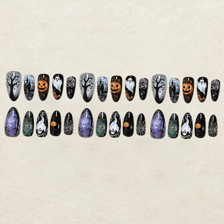 Halloween-Themen Press-On Nagelkunst Design Set Karnz