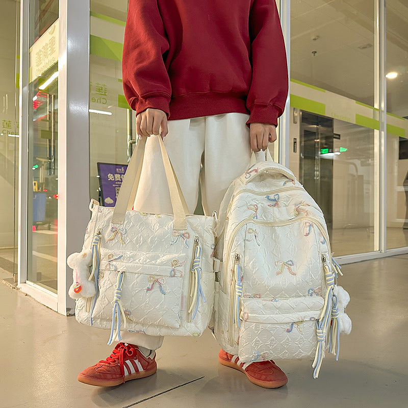 Gepolsterter Rucksack mit Schleifen-Detail Karnz