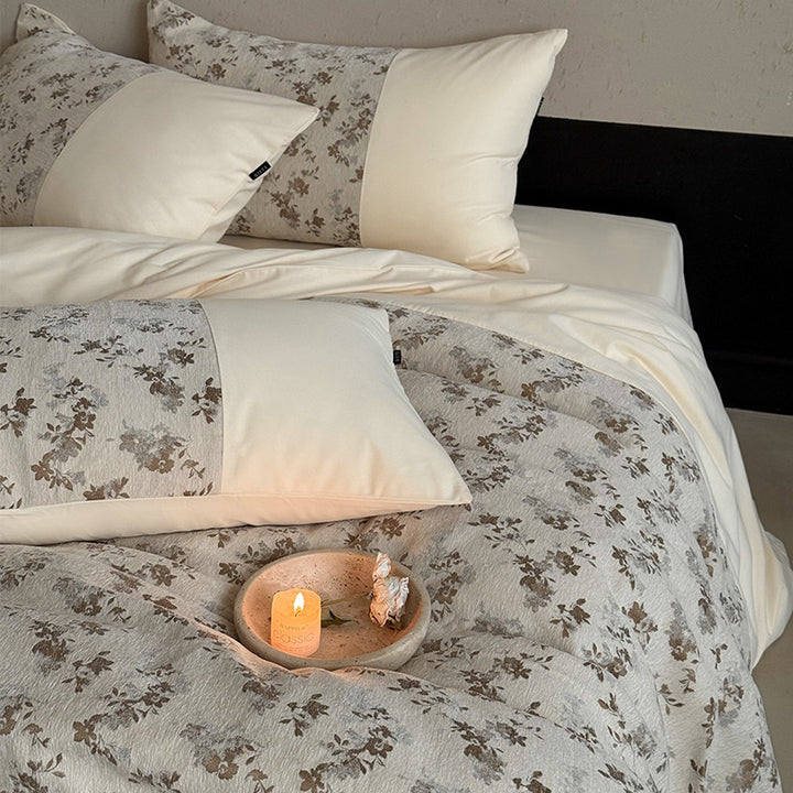 Botanisches Patchwork Bettbezug Set