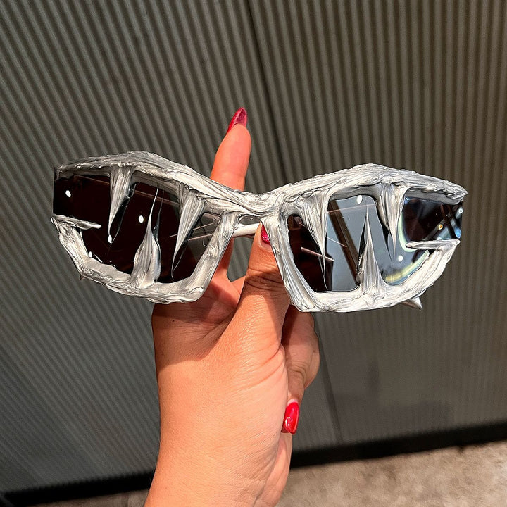 Damen Futuristische Sportsonnenbrille mit außergewöhnlichem Einhorn-Design Karnz