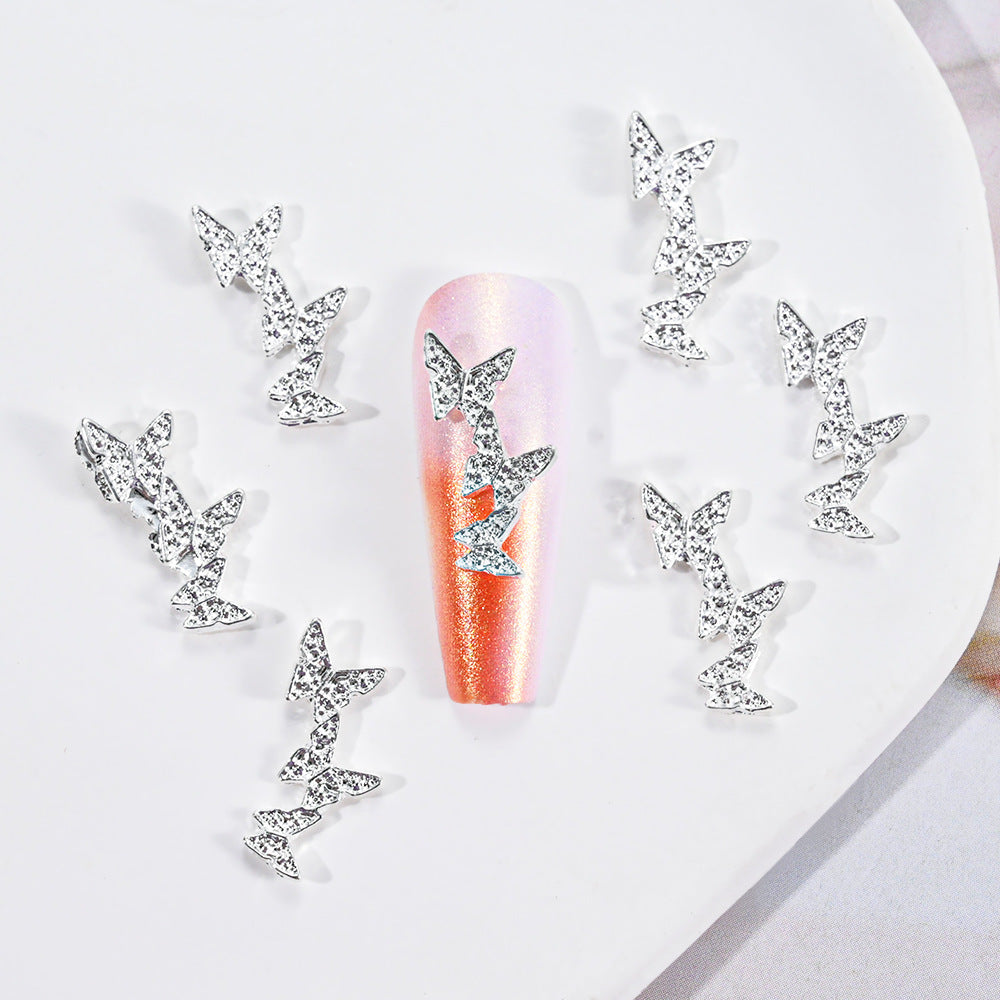 Dekorative Strass Schmetterling Nagelschmuck