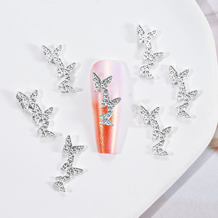 Dekorative Strass Schmetterling Nagelschmuck