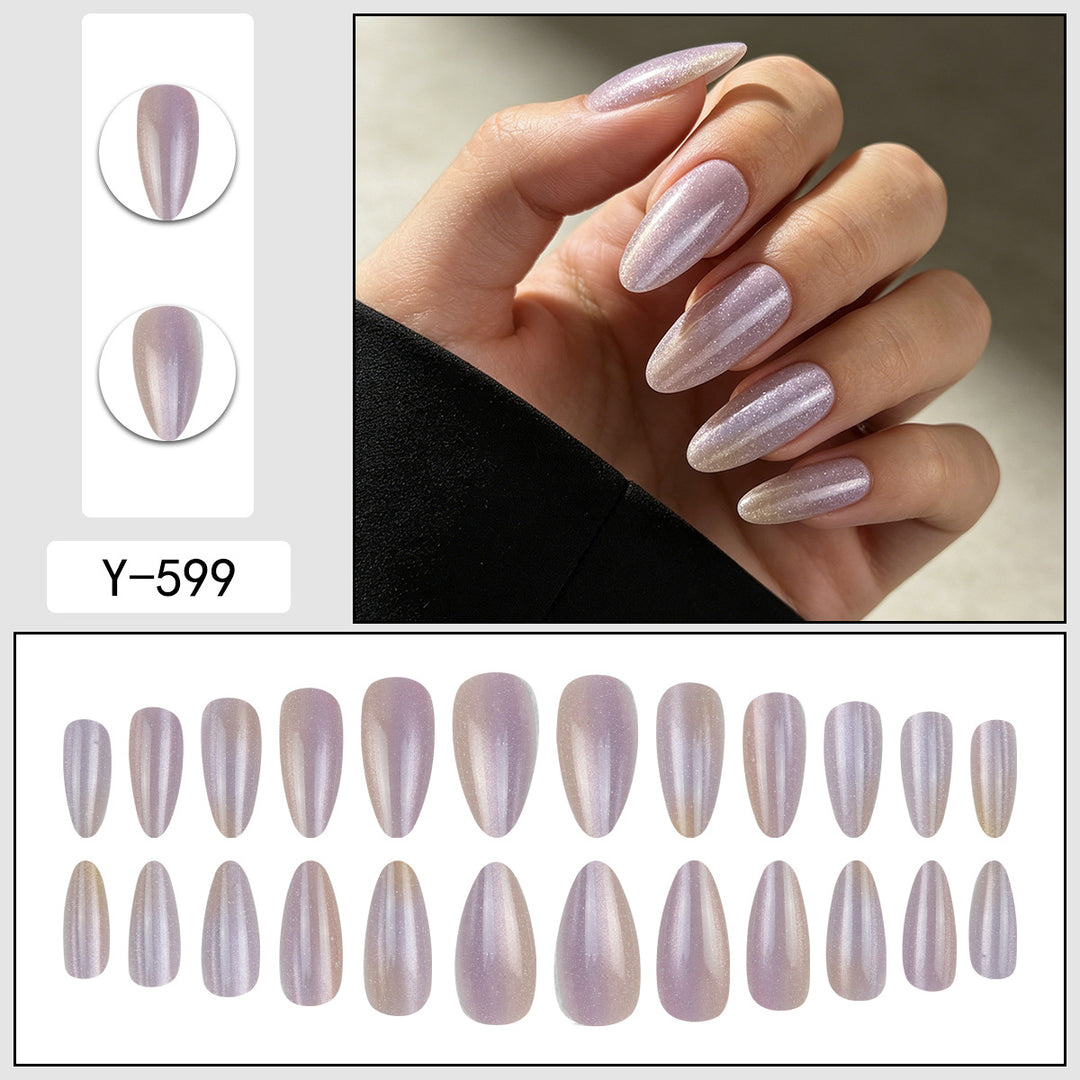 Glitzernde Ombre Stiletto Press-On Nägel Karnz
