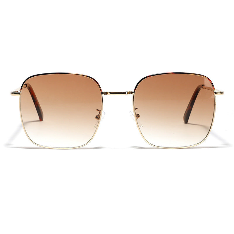 Damen modische quadratische Sonnenbrille mit elegantem Metallrahmen Karnz