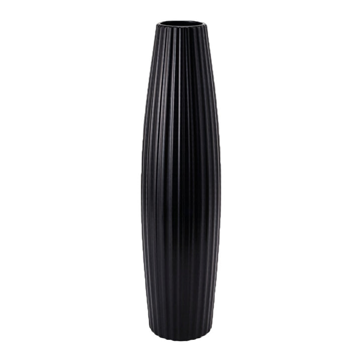 Elegante gerippte keramische Bodenvase Karnz