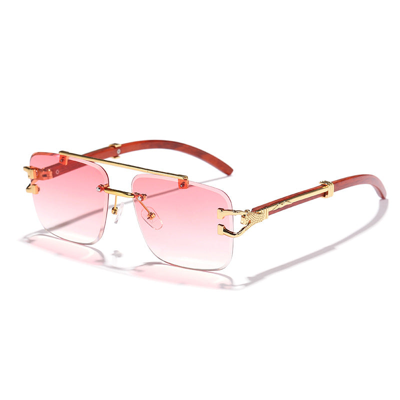 Damen stilvolle quadratische Sonnenbrille mit luxuriösem Metallrahmen Karnz