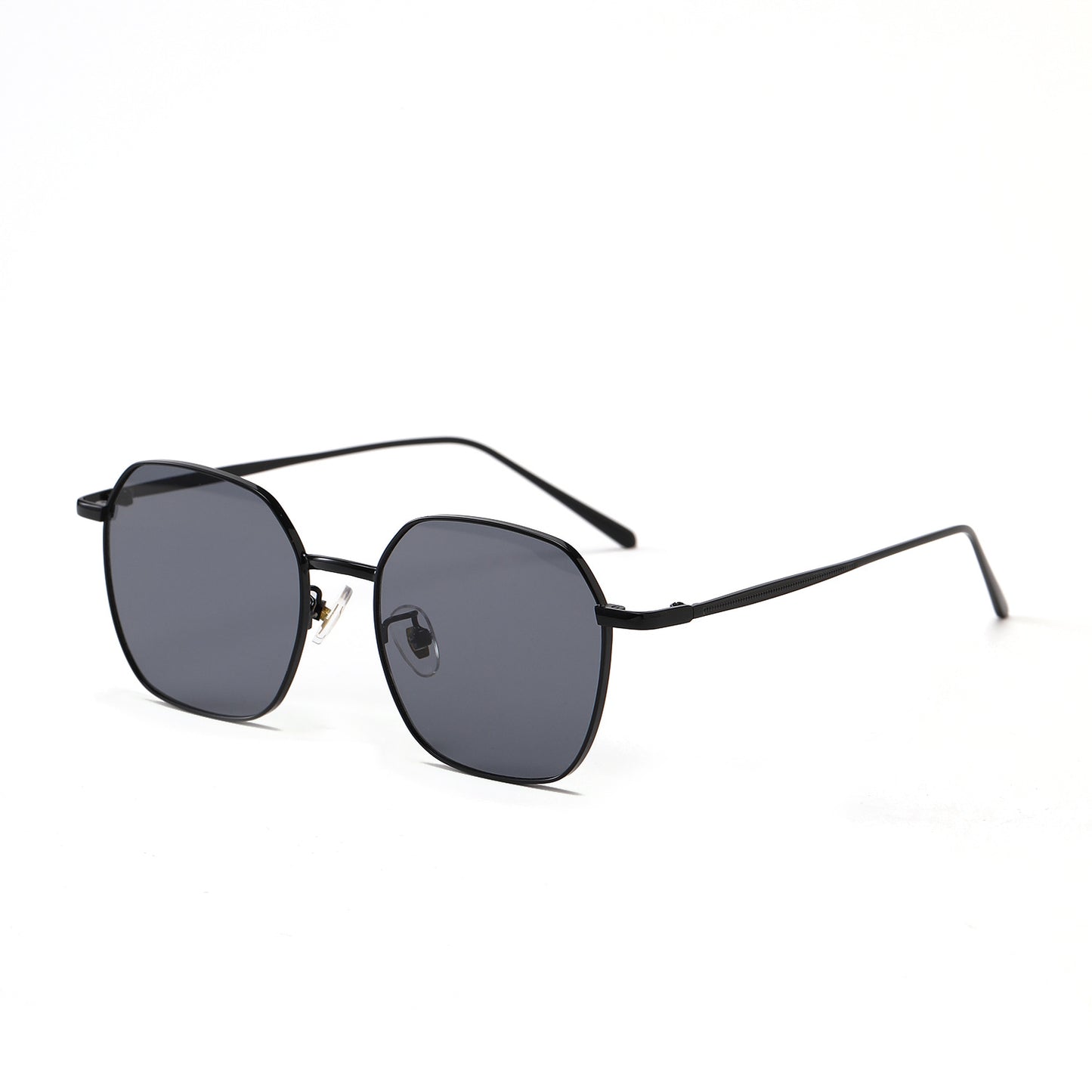 Damen geometrische Sonnenbrille mit modernem Metallrahmen Karnz