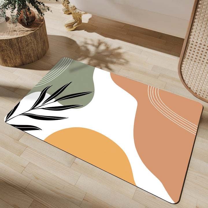 Fröhliches Florales Design Innenbereich Teppich Karnz