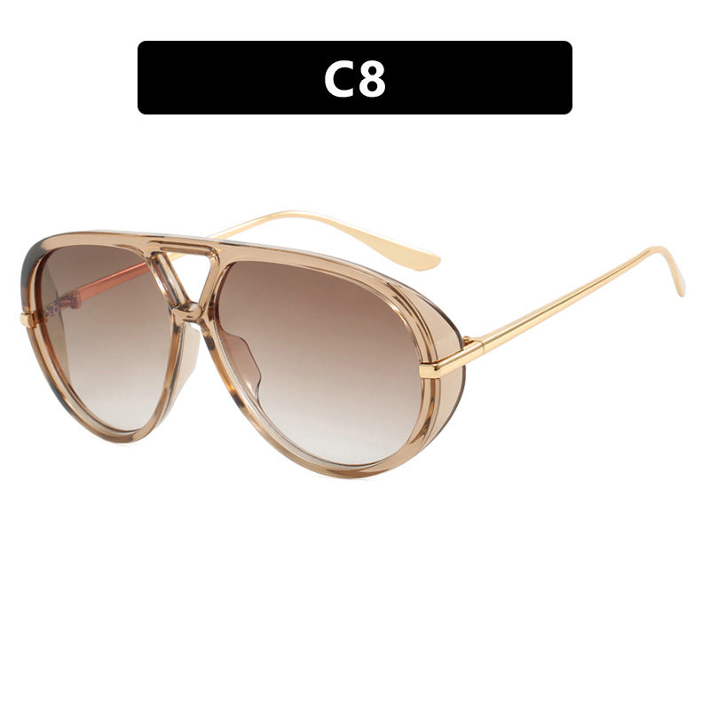 Damen Oversized Sonnenbrille mit elegantem Kunststoffrahmen und verspiegelten Gläsern Karnz
