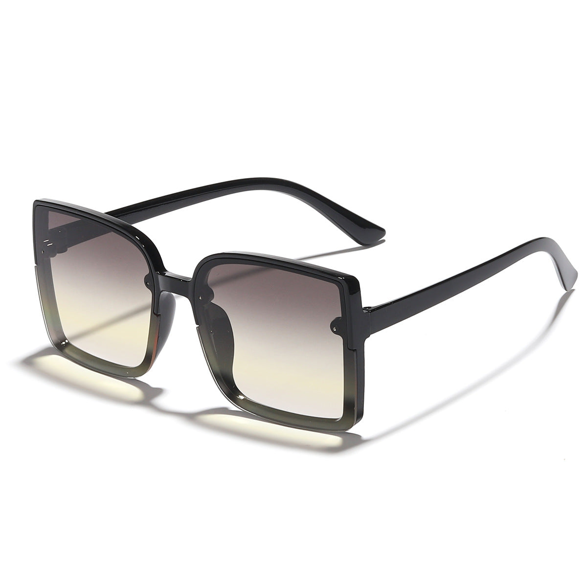 Damen oversized quadratische Sonnenbrille mit modernem Gradienteneffekt Karnz