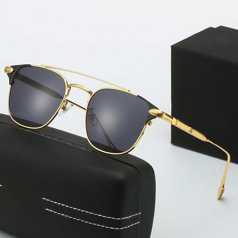 Damen modische Halbrahmen Brille Karnz