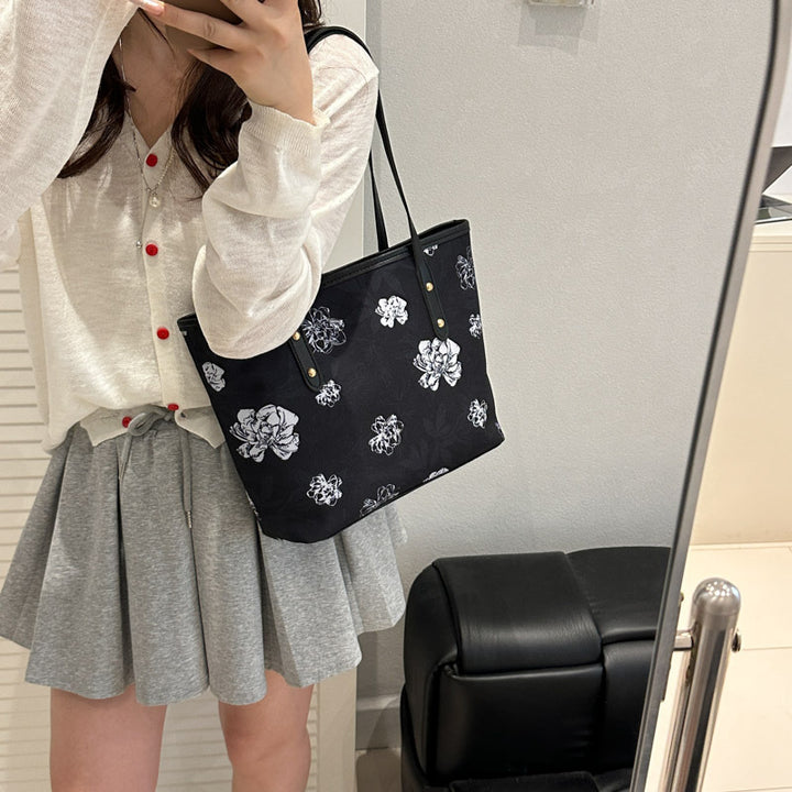 Blumenmuster Tote Bag Karnz