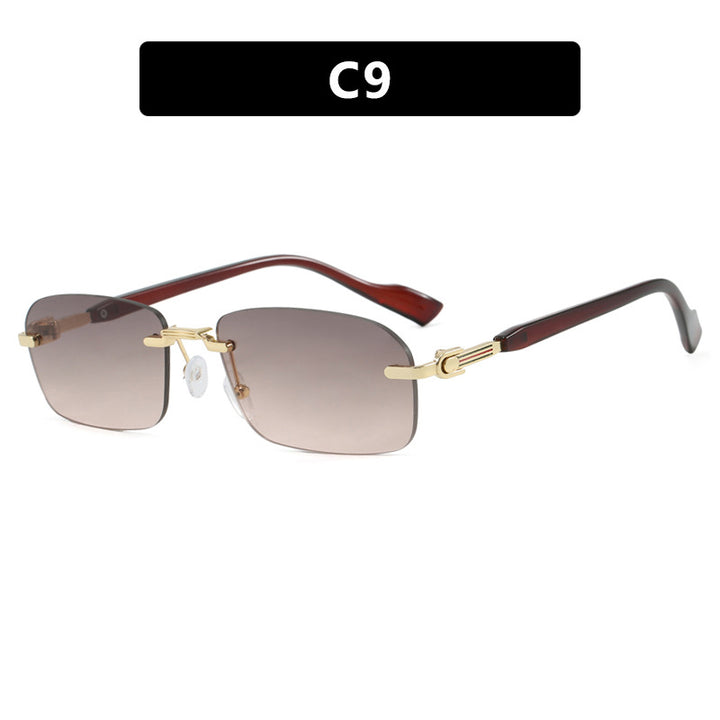 Damen Sonnenbrille mit elegantem Metallrahmen und stilvollen Holzdetails Karnz